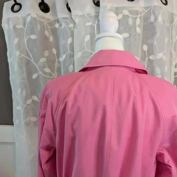 Bromley Sport Pink Double Breasted Trench Coat, Size M - Picture 5 of 8